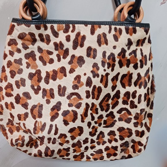 Neiman Marcus Animal Print Shoulder Bag - Picture 1 of 13